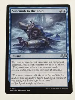 MTG Wilds of Eldraine Succumb to the Cold 0072 NM - Image 1