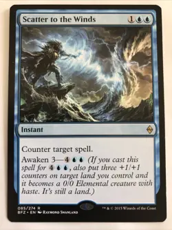MTG Battle For Zendikar Scatter to the Winds 085/274 NM Rare - Image 1