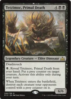 Tetzimoc, Primal Death R Rivals of Ixalan 86 LP-NM MTG - Image 1