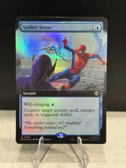 MTG: Spider-Man - Spider-Sense (Extended Art) Foil R 0254 - Image 1