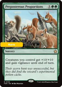 MTG Preposterous Proportions Foundations Rare Sorcery NM - Image 1