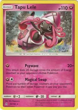 Pokemon - Tapu Lele - 94/156 - Rare - Sun and Moon Ultra Prism - LP - Image 1