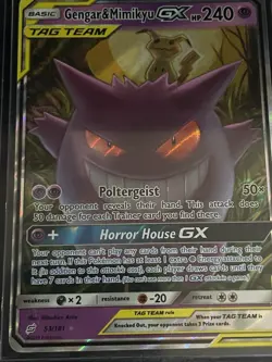 Gengar & Mimikyu GX 2019 Pokemon Sun Moon Team Up #53 CGC 9 - Image 1