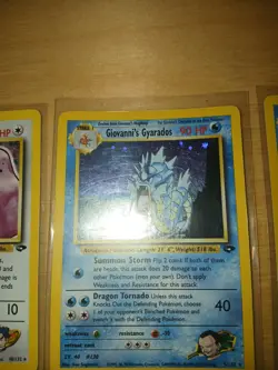 Pokemon 3 Holo Gym Challenge Koga's Ditto And Giovanni And Misty Gyrados Vinatge - Image 4