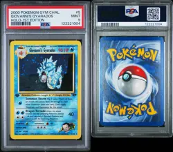 2000 Pokemon Gym Challenge 1st Edition Holo Giovanni's Gyarados #5 PSA 9 MINT - Image 1