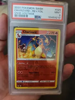 PSA 9 2020 Pokemon SWSH Charizard-Holo-Vivid Voltage-Cracked Ice 🔥📈 - Image 1