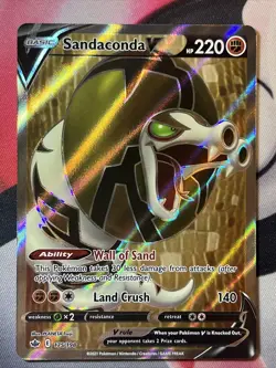 Sandaconda V 175/198 Chilling Reign Full Art Ultra Rare Pokemon Card NM - Image 2