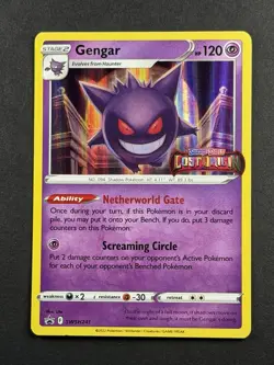 Gengar SWSH241 NM Mint Lost Origin Prerelease SWSH Promo Stamp Card - Image 1