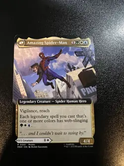NYCC 2025 MTG Peter Parker / Amazing SPIDER-MAN PROMO Card Magic Gathering - Image 1