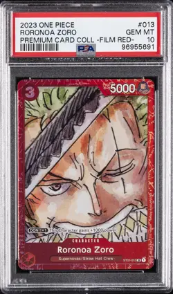 2023 ONE PIECE PREM CARD COLL -ONE PIECE FILM RED- #013 RORONOA ZORO PSA 10 - Image 1
