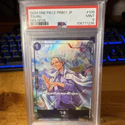 JAPANESE PRB01-PREMIUM BOOSTER ONE PIECE CARD THE BEST- 106 TSURU HOLO PSA 10 - Image 1
