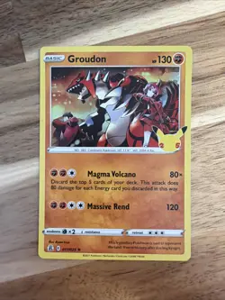 Groudon 017/025 Holo Rare NM Sword & Shield (Celebrations) Pokemon Card - Image 1