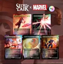 MTG Secret Lair x Marvel's Captain America Foil Free Shipping - Image 1