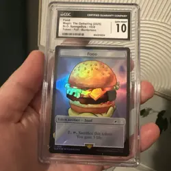 MTG | SpongeBob Secret Lair | Food Token (1938) | 🌈🌟Rainbow Foil CGC 10 Pop 3 - Image 1