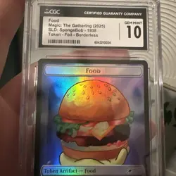 MTG | SpongeBob Secret Lair | Food Token (1938) | 🌈🌟Rainbow Foil CGC 10 Pop 3 - Image 3