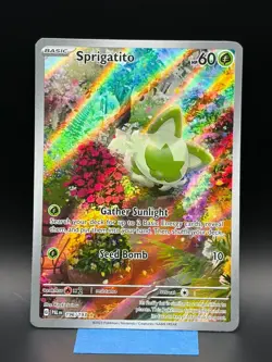 Pokemon TCG Sprigatito 196/193 Sv02: Paldea Evolved Full Art Nintendo 2023 NM - Image 1