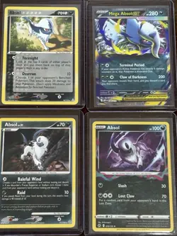 Pokemon TCG Absol Lot of 4 Near Mint 076/159 21/132 18/110 & Mega EX English - Image 1