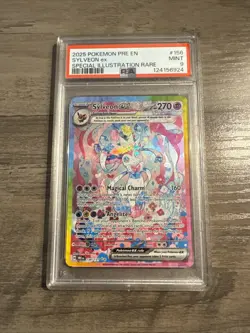 Pokemon Prismatic Evolutions Sylveon EX Special Illustration #156/131 PSA 9 MINT - Image 1