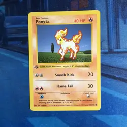 Ponyta - 1ST EDITION - SHADOWLESS - 1999 BASE SET card # 60/102 - LP - Image 1