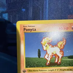 Ponyta - 1ST EDITION - SHADOWLESS - 1999 BASE SET card # 60/102 - LP - Image 3