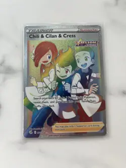 Chili & Cilan & Cress 273/264 Secret Rare Holo Card(Pokemon TCG Fusion Strike) - Image 1