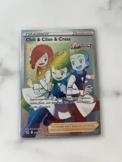 Chili & Cilan & Cress 273/264 Secret Rare Holo Card(Pokemon TCG Fusion Strike) - Image 2