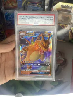 Pokemon TCG Charizard GX SM211 In A PSA 10 - Image 1