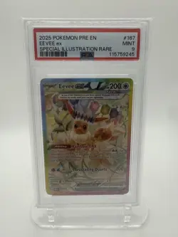 Eevee Ex #167 - 2025 Pokemon SV Prismatic Evolutions SIR - PSA 9 - Image 1