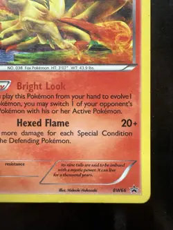 Pokemon 2012 Ninetales BW66 Black & White Holo (MP) - Image 5