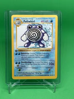 Pokemon TCG Poliwhirl Base Set 38/102 Regular 1st Edition Uncommon - Image 1