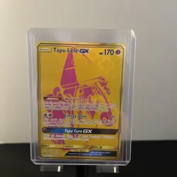 Pokemon Tapu Lele GX Full Art Gold Holo Near Mint Hidden Fates SV94/SV94 - Image 1