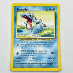 2000 Totodile - 81/111 - Pokemon Neo Genesis Unlimited Rare Card Vintage WOTC LP - Image 1