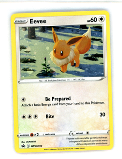 Eevee SWSH190 -Rare Holo Pokemon Card- Black Star Promo NM - Image 1