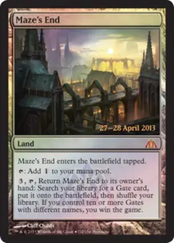Moderatly Played, English - 1 x MTG Maze's End - Prerelease Foil Promotional - Image 1