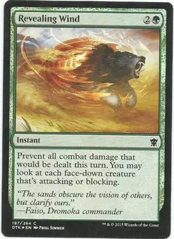 1x Foil - Revealing Wind - Magic the Gathering MTG Dragons of Tarkir - Image 1