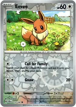 👑Pokemon - Eevee - Reverse Holo - 113/142 - S&V: Stellar Crown - (NM)👑 - Image 1