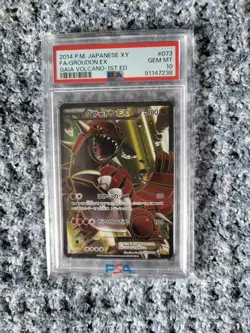 2014 POKEMON JAPANESE XY GAIA VOLCANO #073 FA/GROUDON EX PSA 10 - Image 1