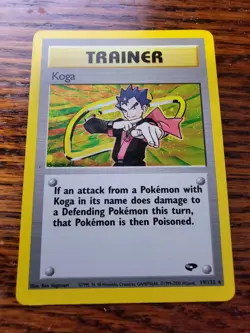MP Pokemon TCG Koga Gym Challenge 19/132 Holo Unlimited Holo Rare - Image 1