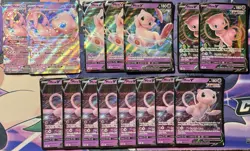Pokemon Sword & Shield Mew ex & Mew V Full Art Ultra Rare Lot of 15 Cards NM - Image 1