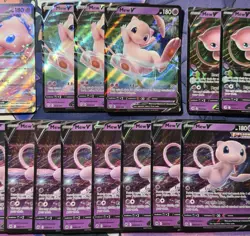 Pokemon Sword & Shield Mew ex & Mew V Full Art Ultra Rare Lot of 15 Cards NM - Image 3
