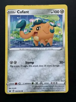 Pokemon Crimped Miscut Error Cards - Sword And Shield Base Set - NM - Image 5