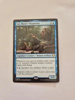 MTG - Sai, Master Thopterist. Commander Masters. Rare Blue - Legendary Creature. - Image 1
