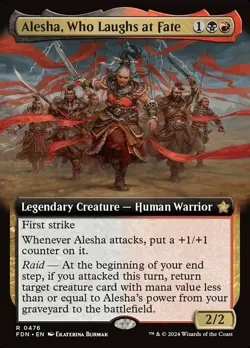 1 x Alesha, Who Laughs at Fate - Foil - Extended Art - Foundations - NM-Mint - M - Image 1