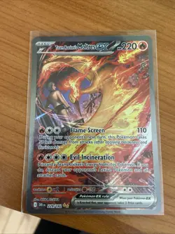 Pokemon TCG Team Rockets Moltres EX 229/182 Ultra Rare Holo Card Destined Rivals - Image 1