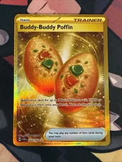 Buddy-Buddy Poffin - 223/167 Pokemon Twilight Masquerade Gold Hyper Rare Card - Image 1