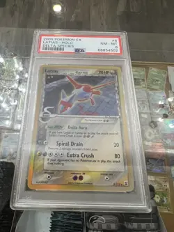 2005 POKEMON EX DELTA SPECIES #8 LATIAS-HOLO PSA 8 - Image 1