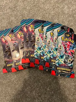 Pokemon Scarlet & Violet Twilight Masquerade Sleeved Booster Pack & 6 SCV base - Image 1