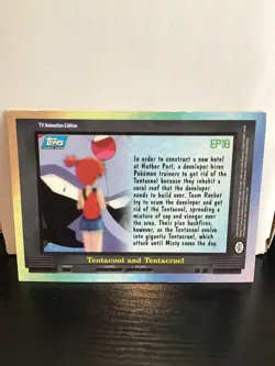 Pokemon Topps EP18 Tentacool and Tentacruel Holo TV Animation Edition - Image 2