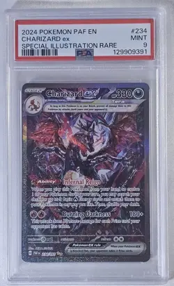 Pokemon TCG Charizard EX Paldean Fates Sir 234/091 PSA 9 - Image 1