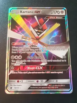 Pokemon TCG Kartana GX Crimson Invasion 70/111 Near Mint - Image 1